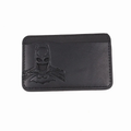Leather Bat ID Wallet for Men Slim Card Holder Case Cover with Cutout Superhero Face Eyes Mask Gift for Teens Boy Friend Husband